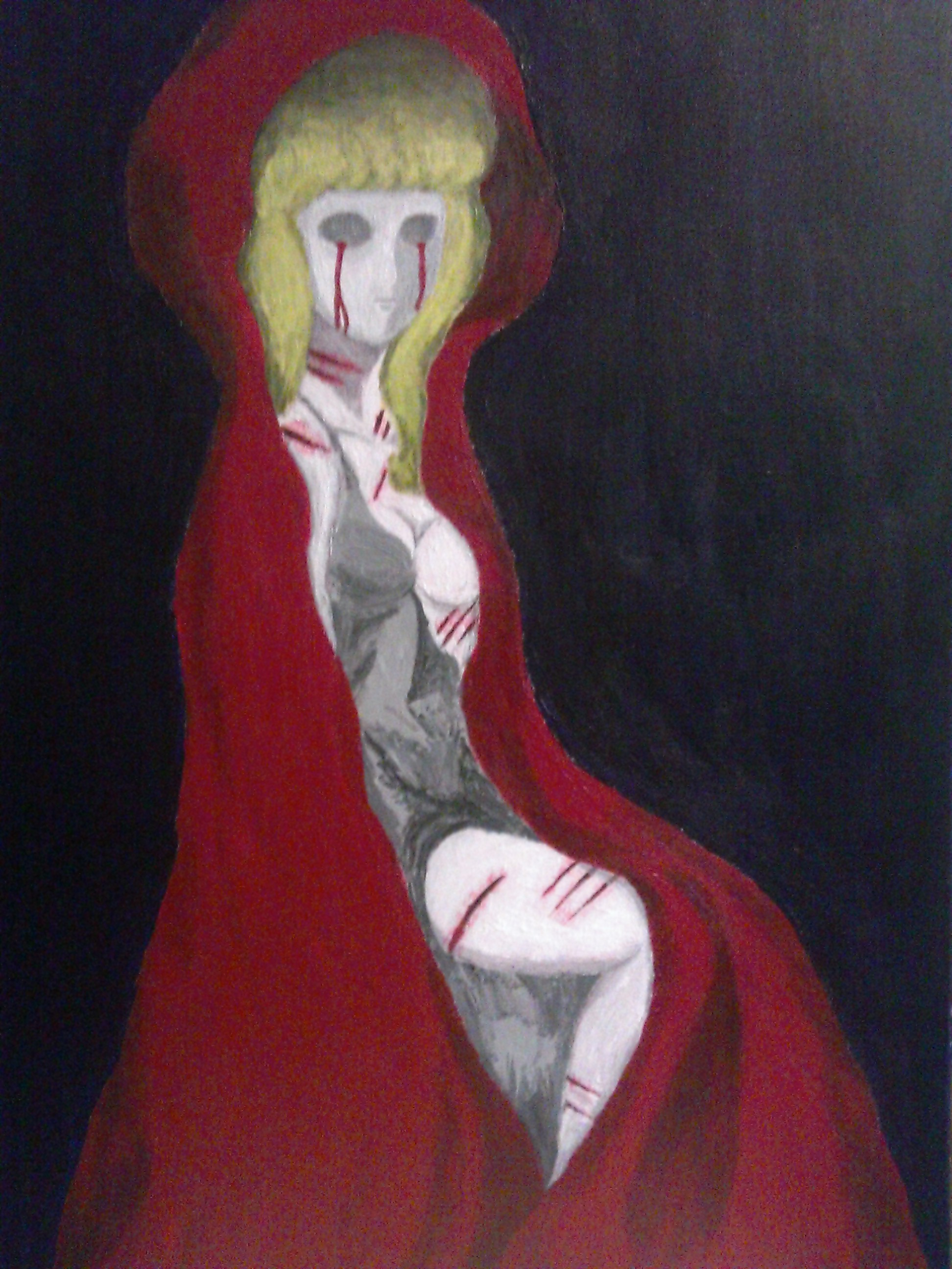 小红帽_布面油画_油画_宝甄网