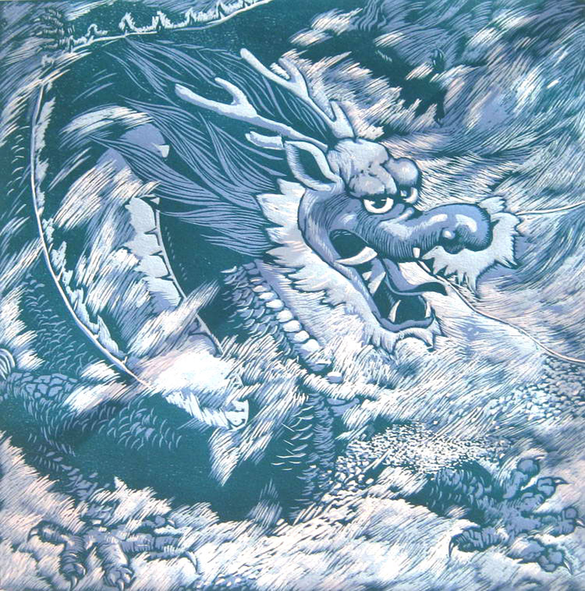 十二生肖.龙_木版_版画_宝甄网