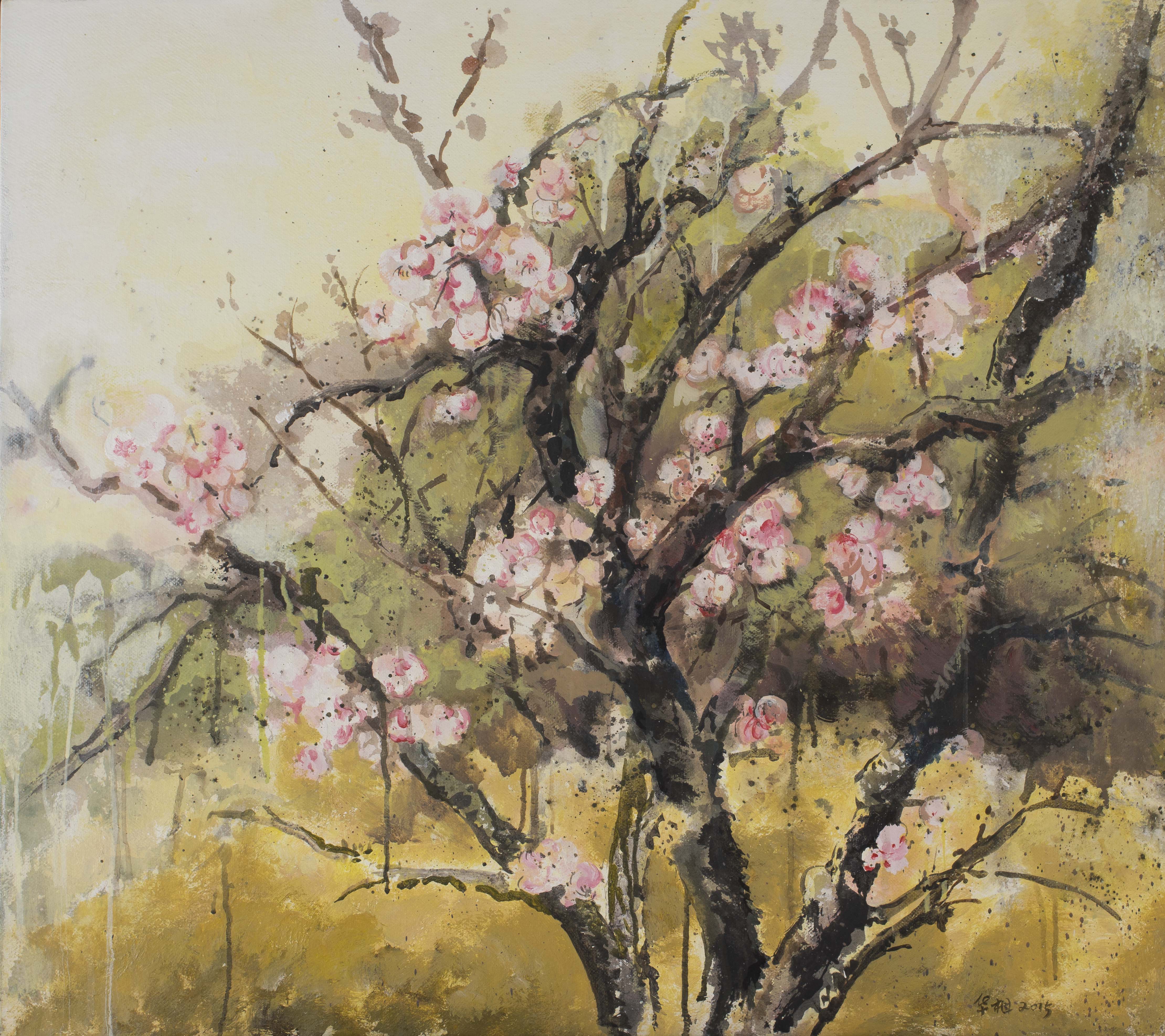 腊梅_布面油画_油画_宝甄网