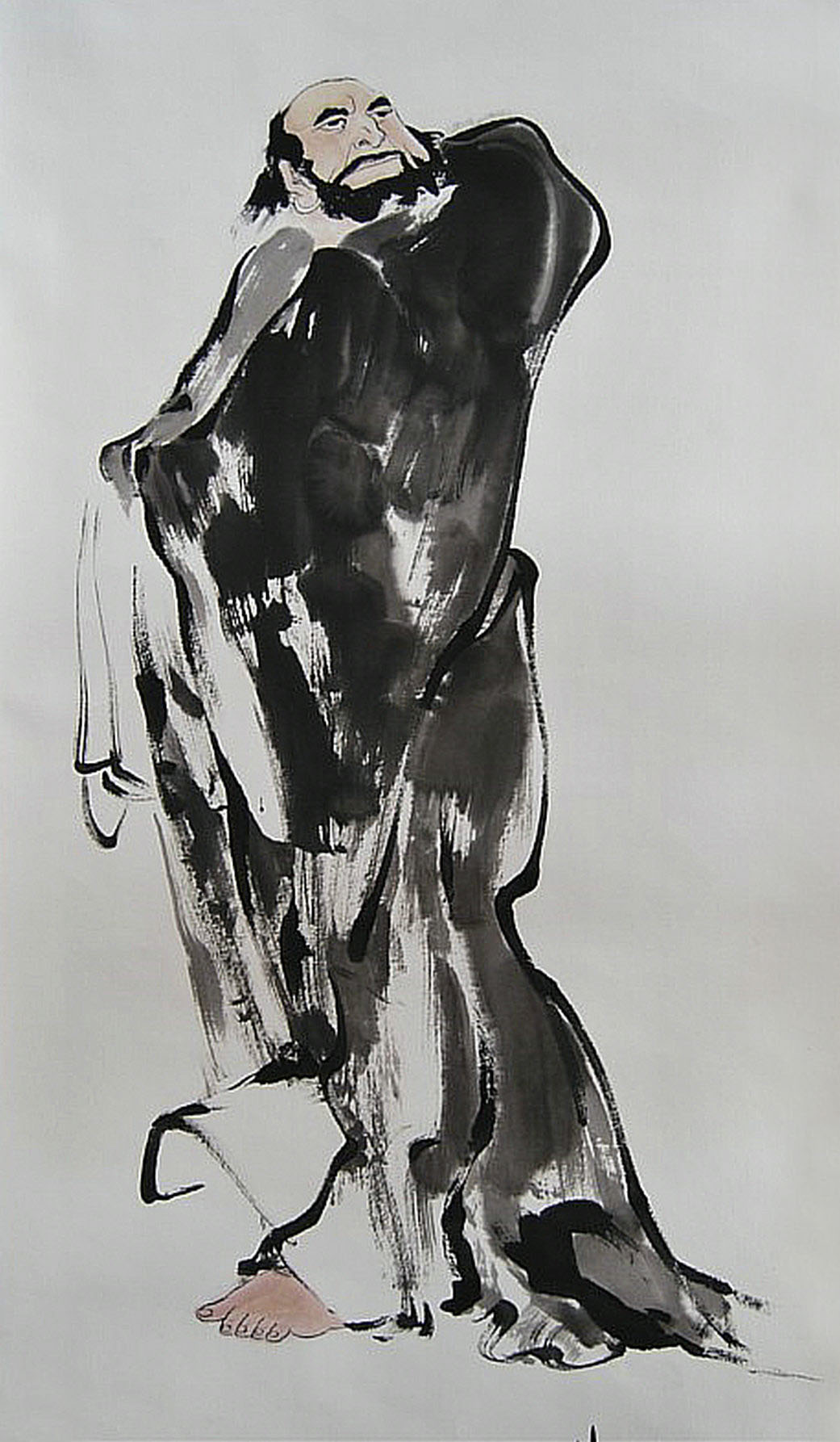 泼墨古人_纸本水墨_国画_宝甄网