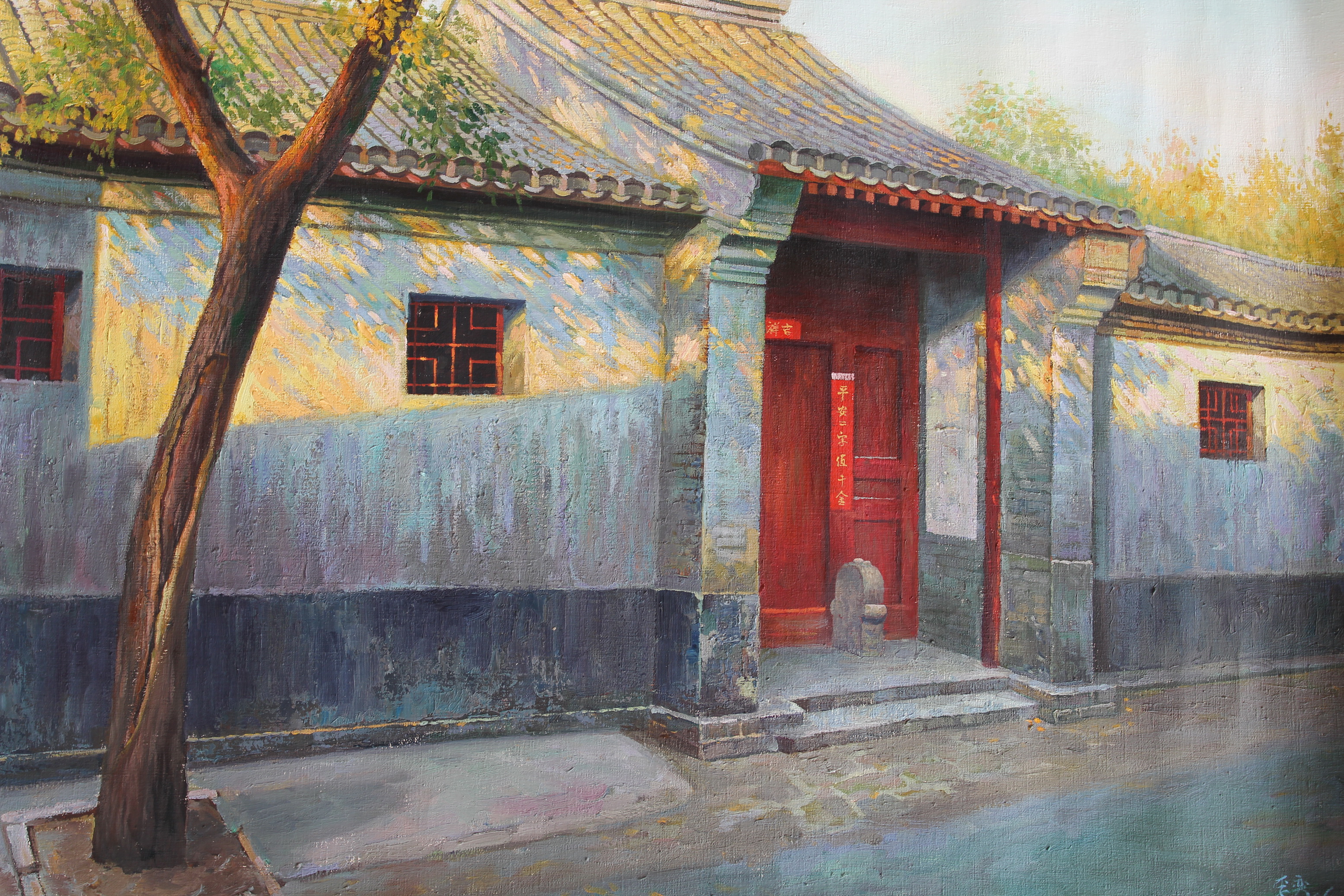 胡同03_布面油画_油画_宝甄网
