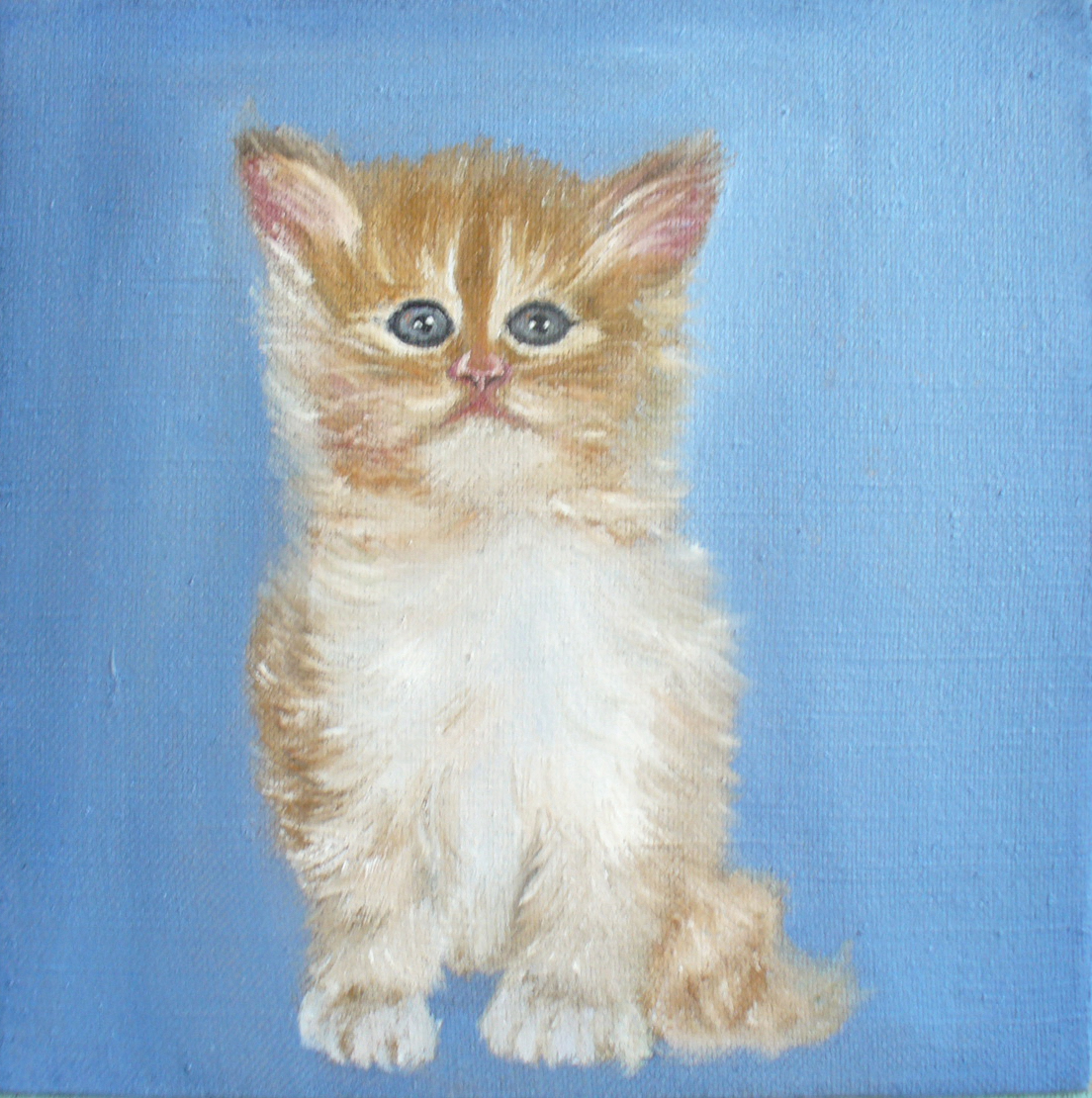 肥猫_布面油画_油画_宝甄网