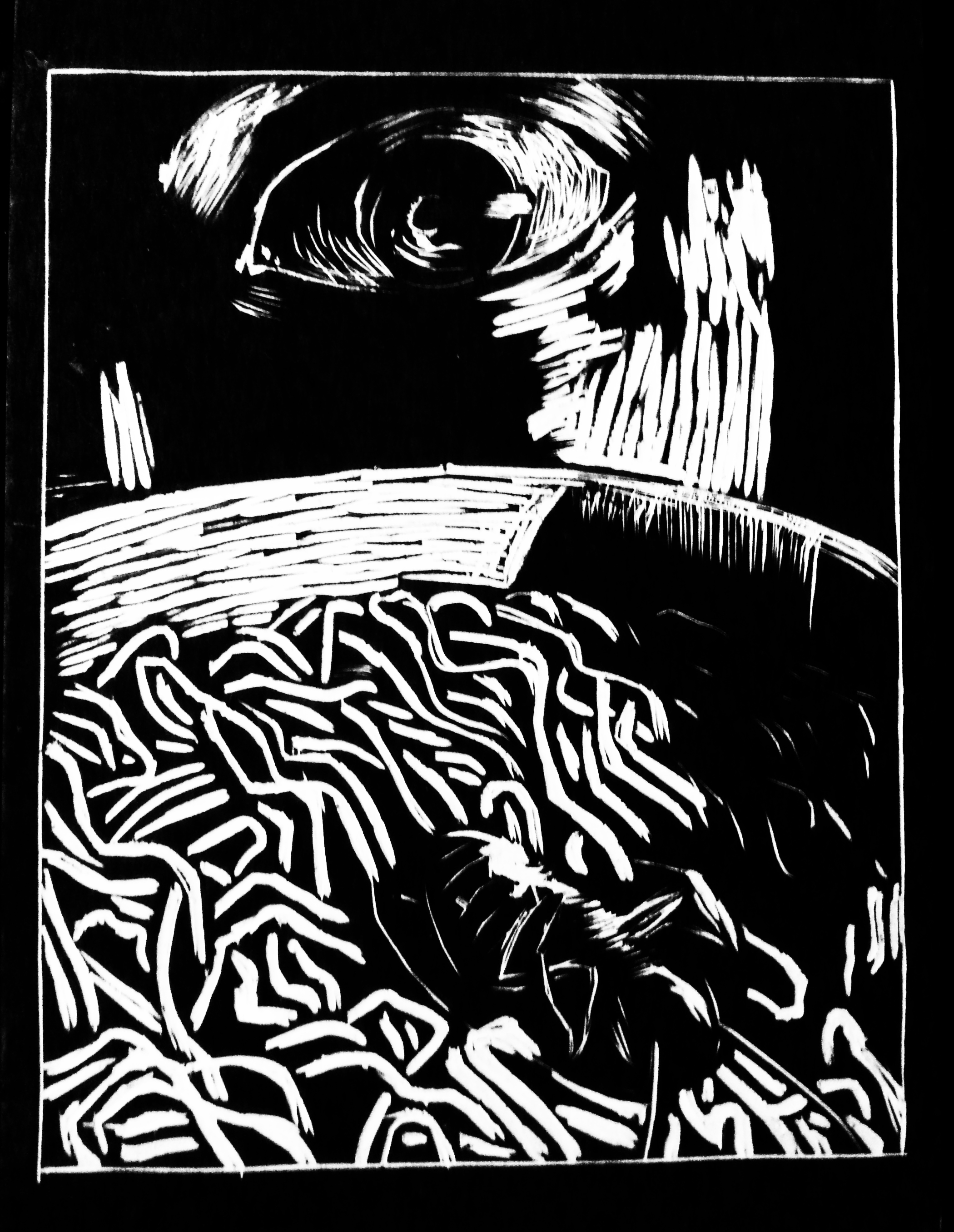 碗中肉_木版_版画_宝甄网