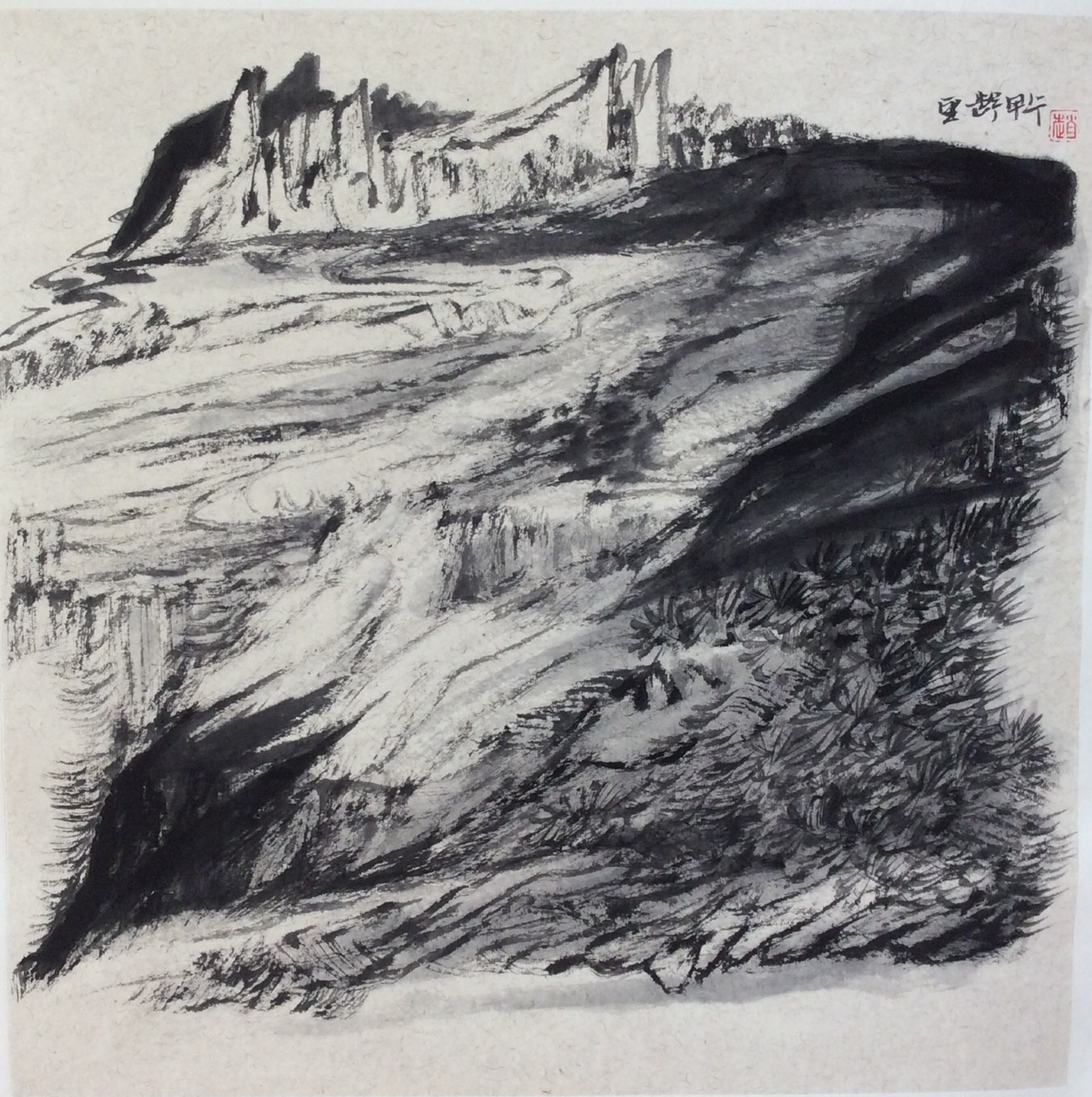 山石图25_纸本水墨_国画_宝甄网