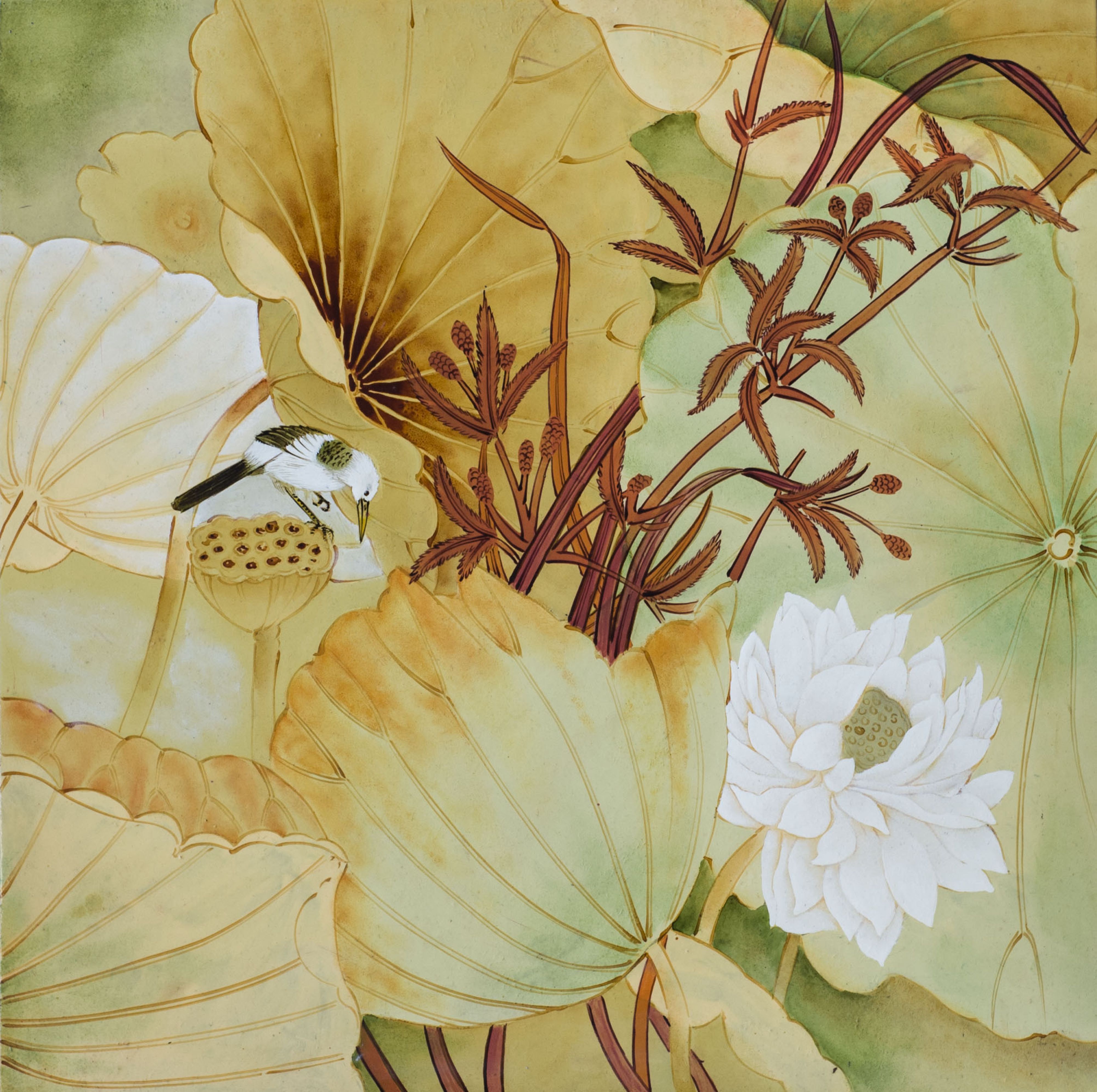 恋花-2_漆画_宝甄网