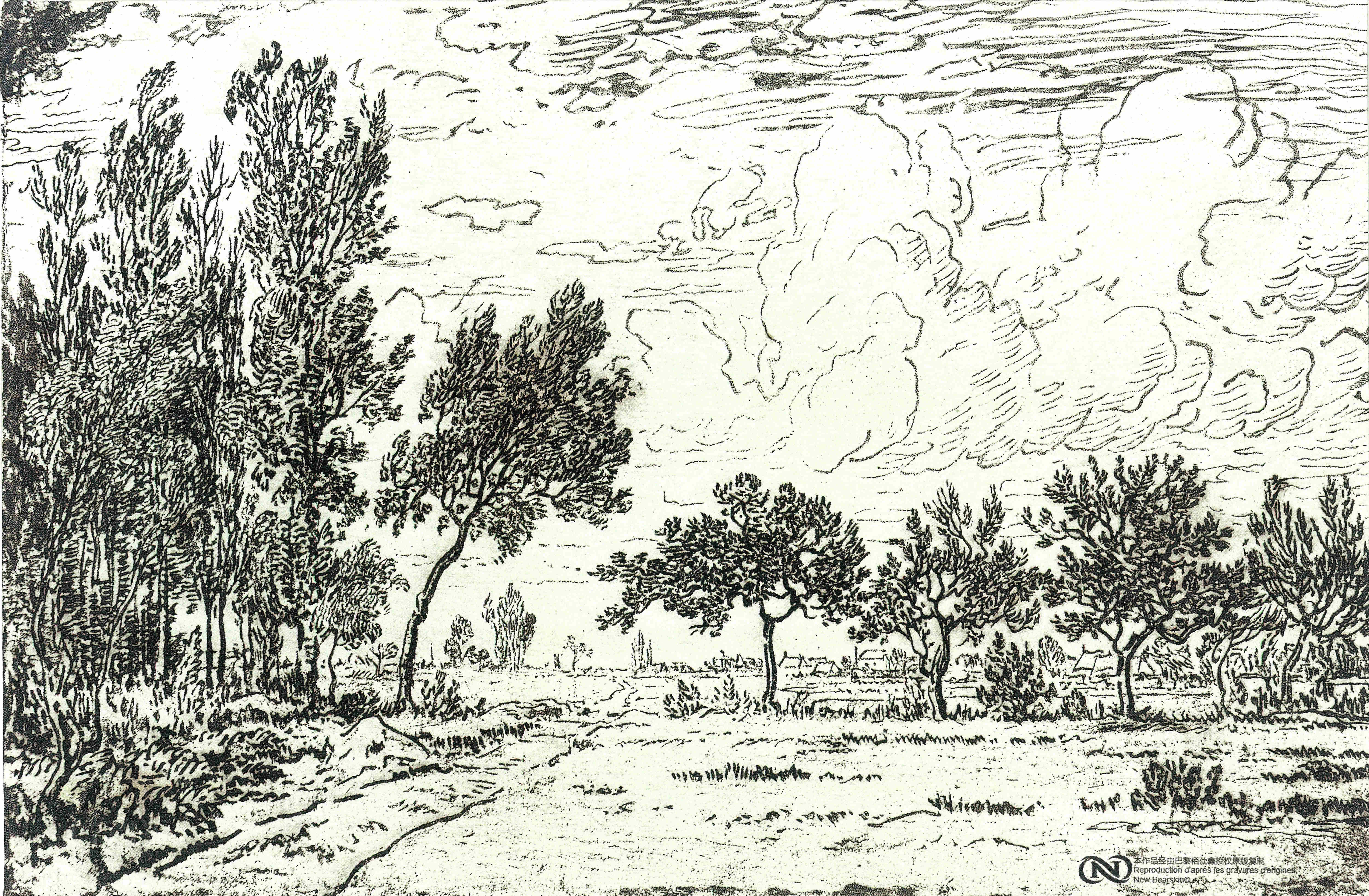 百乐玛丽的小树林和苹果树_综合版_版画_宝甄网