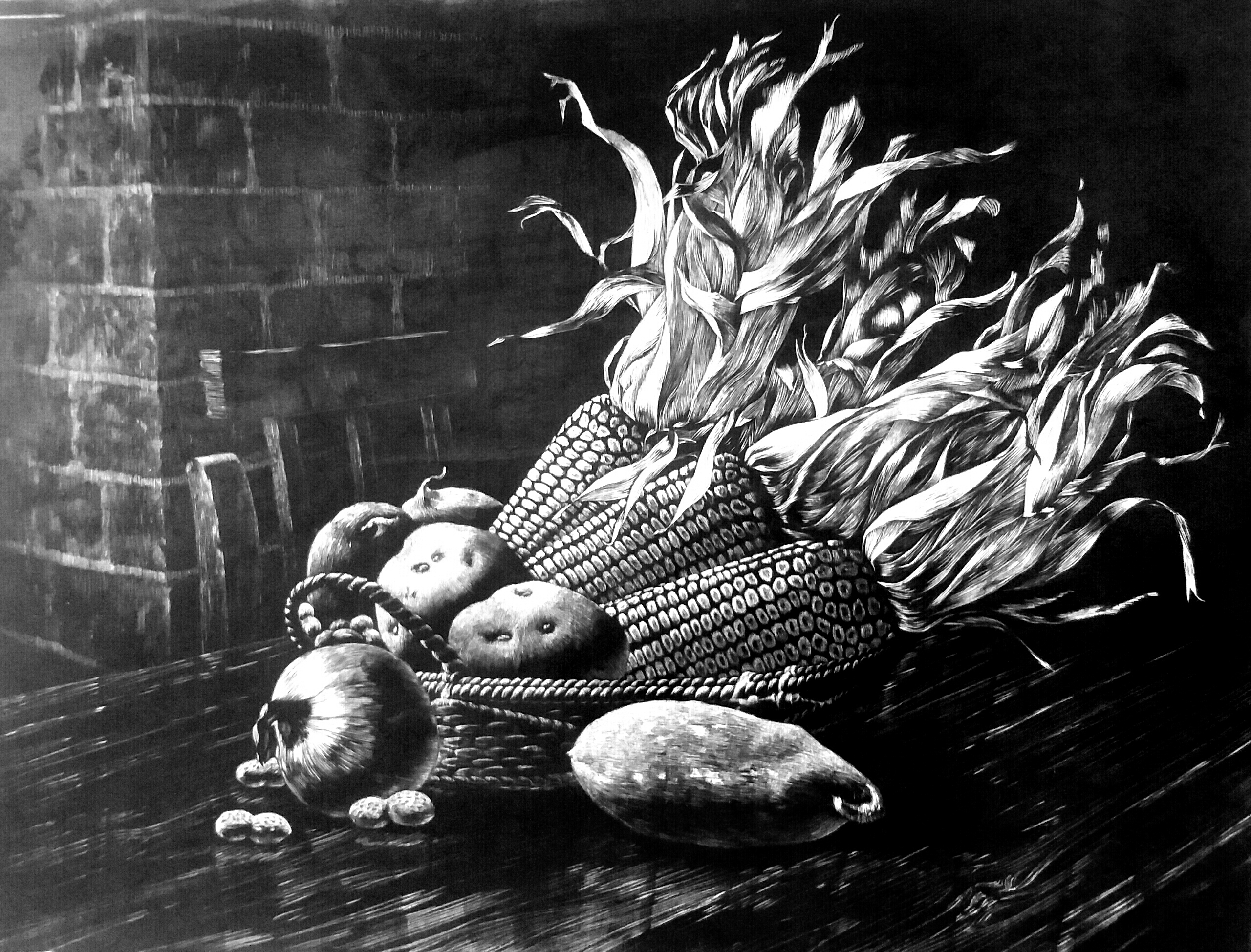 丰收_木版_版画_宝甄网