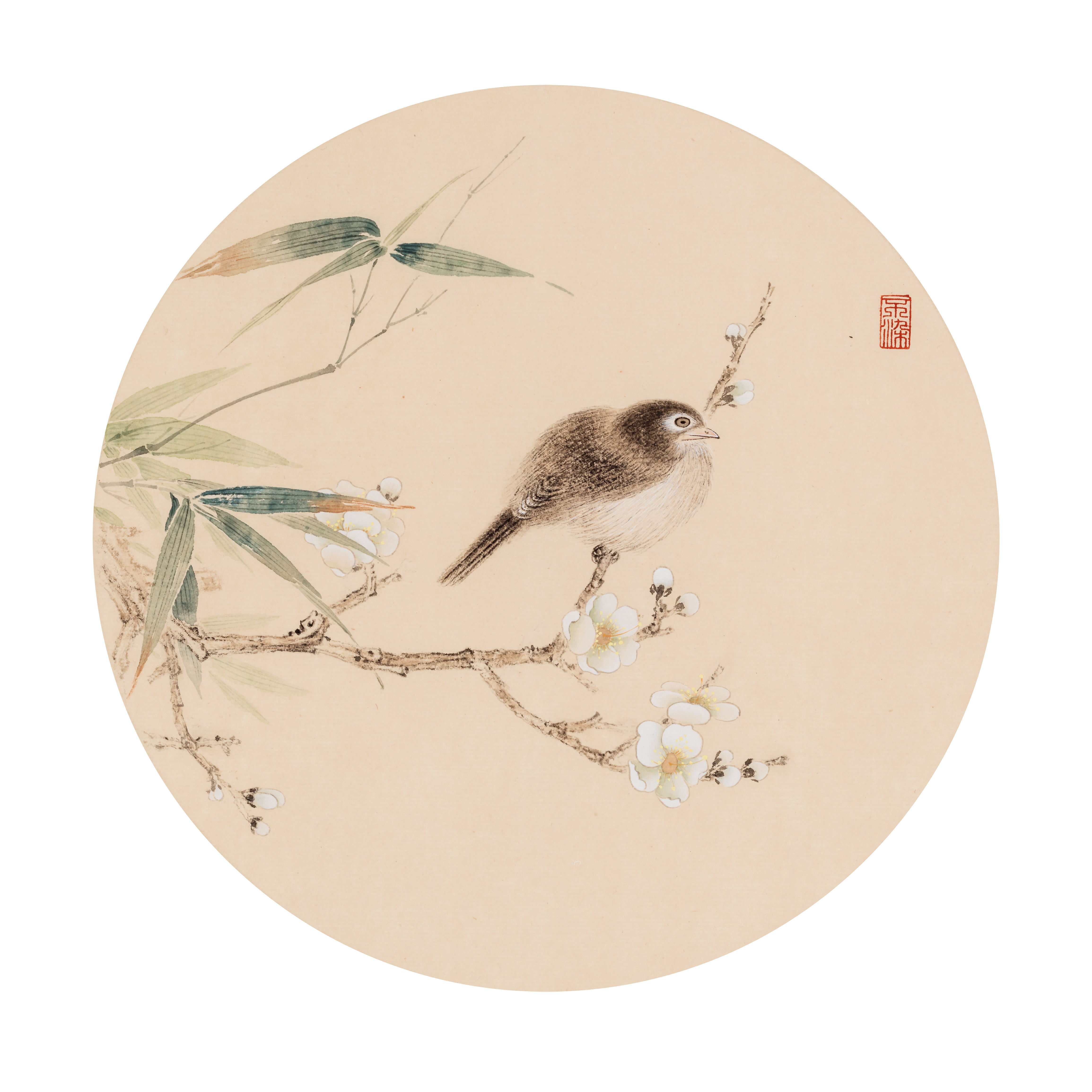 冬至_纸本设色_国画_宝甄网