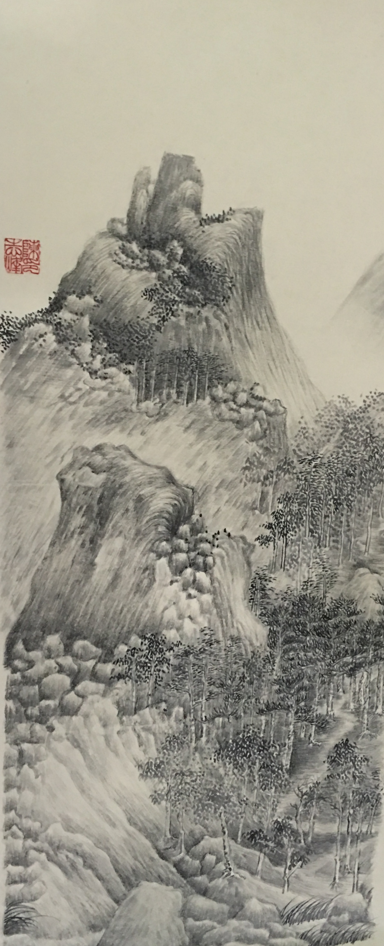 层林丛树图_纸本水墨_国画_宝甄网