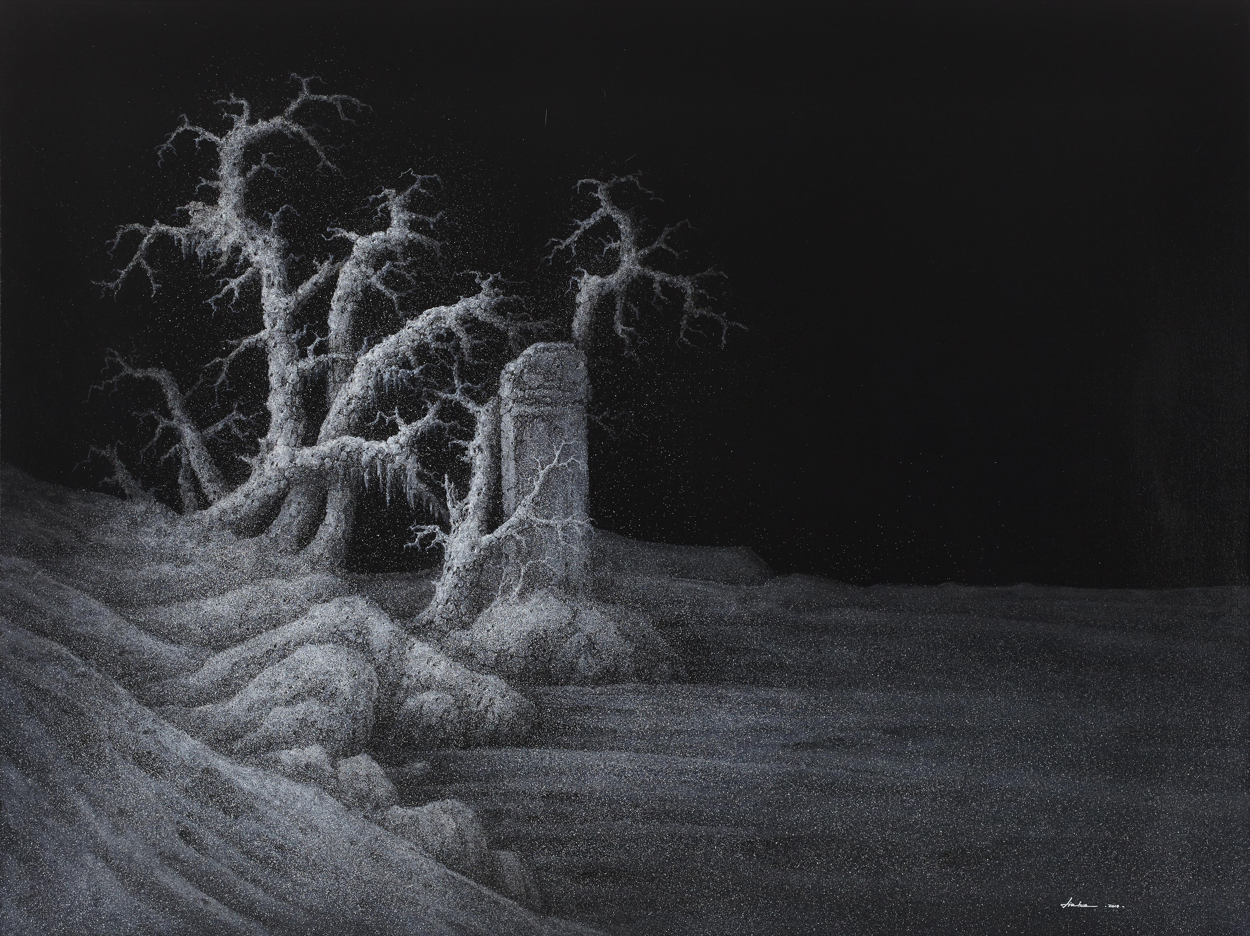 无字碑 _布面油画_油画_宝甄网