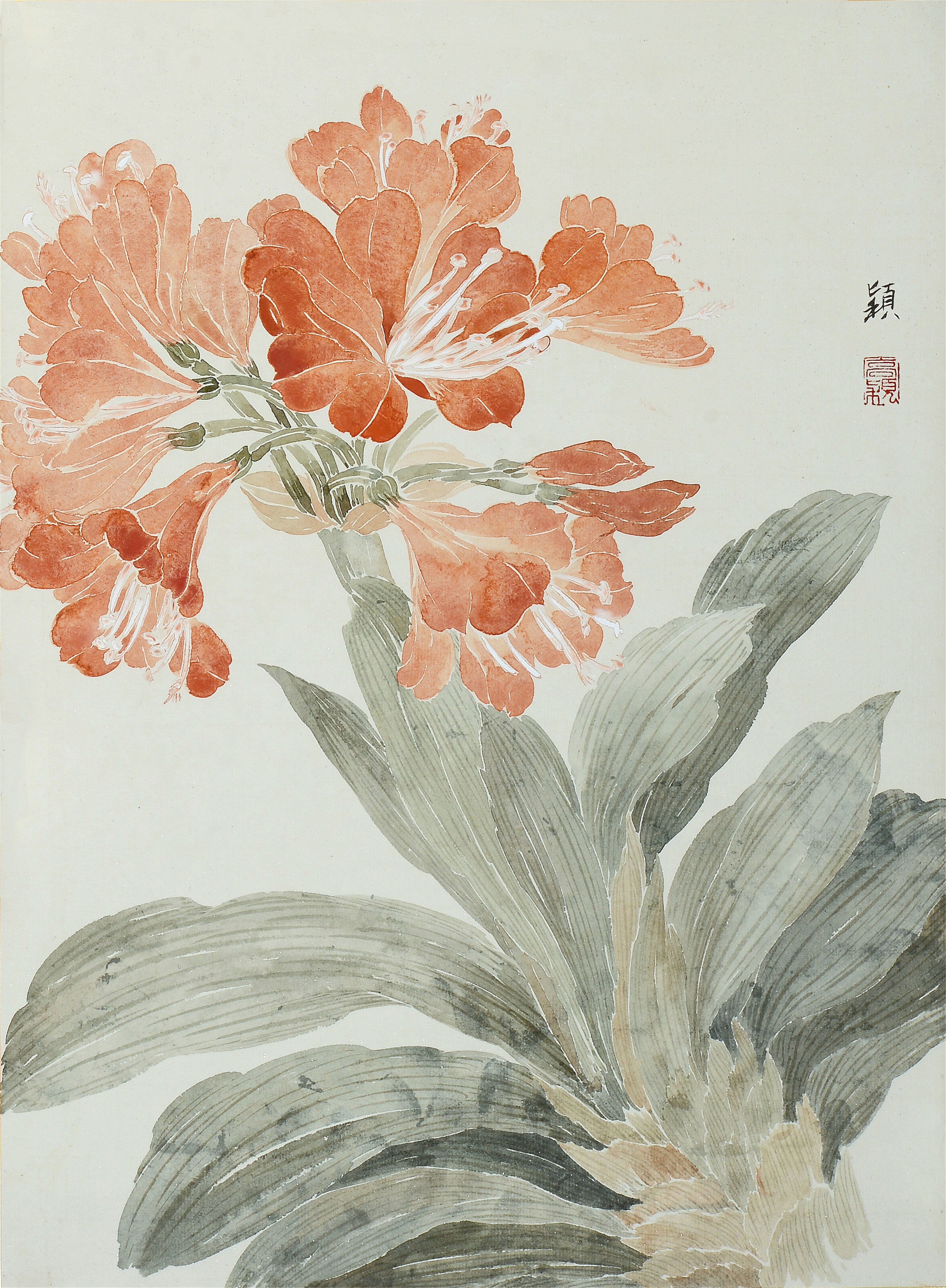 兰花_纸本设色_国画_宝甄网