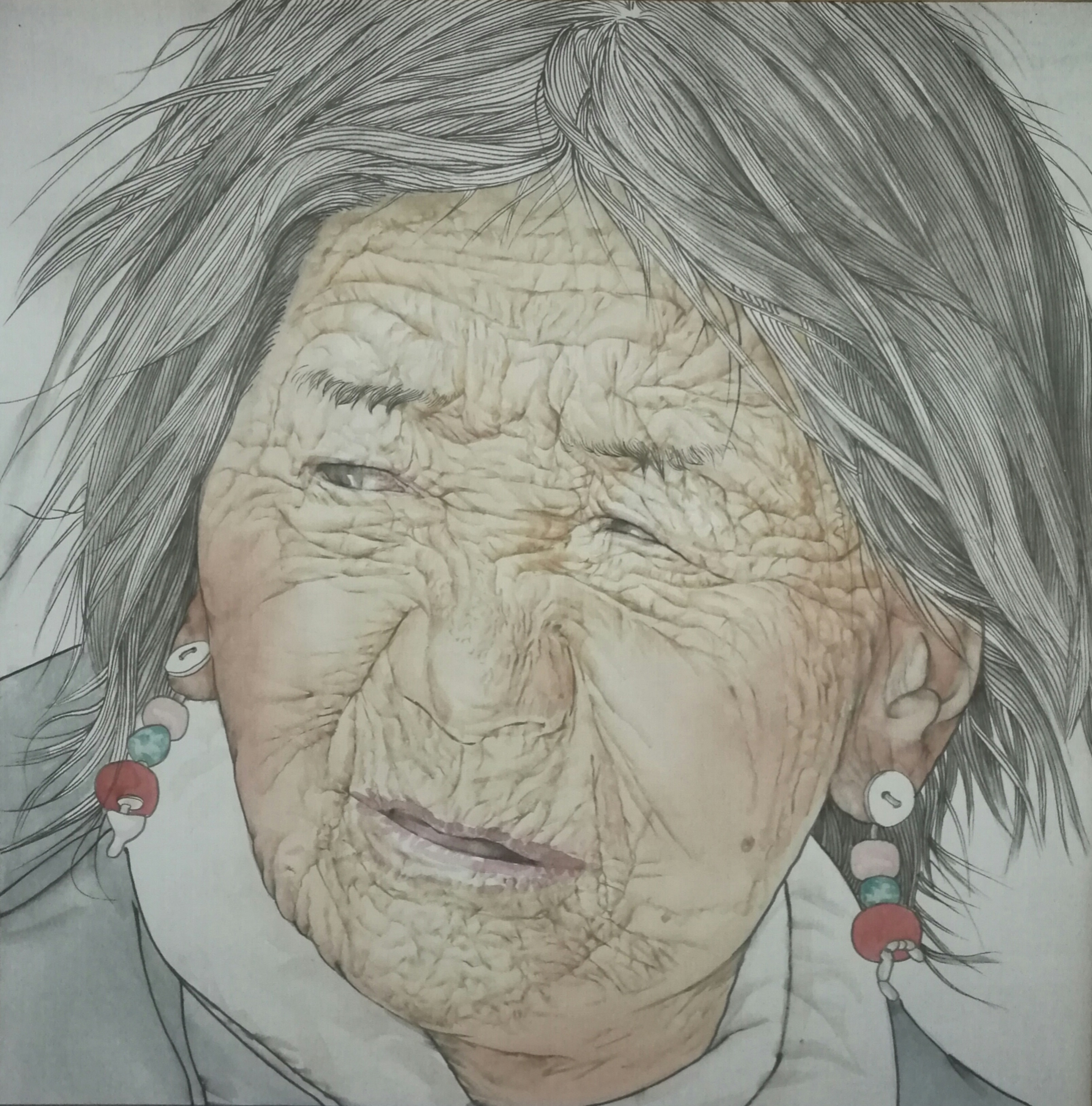 母亲_绢本设色_国画_宝甄网