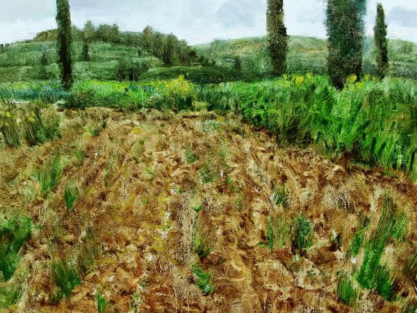 土地_布面油画_油画_宝甄网