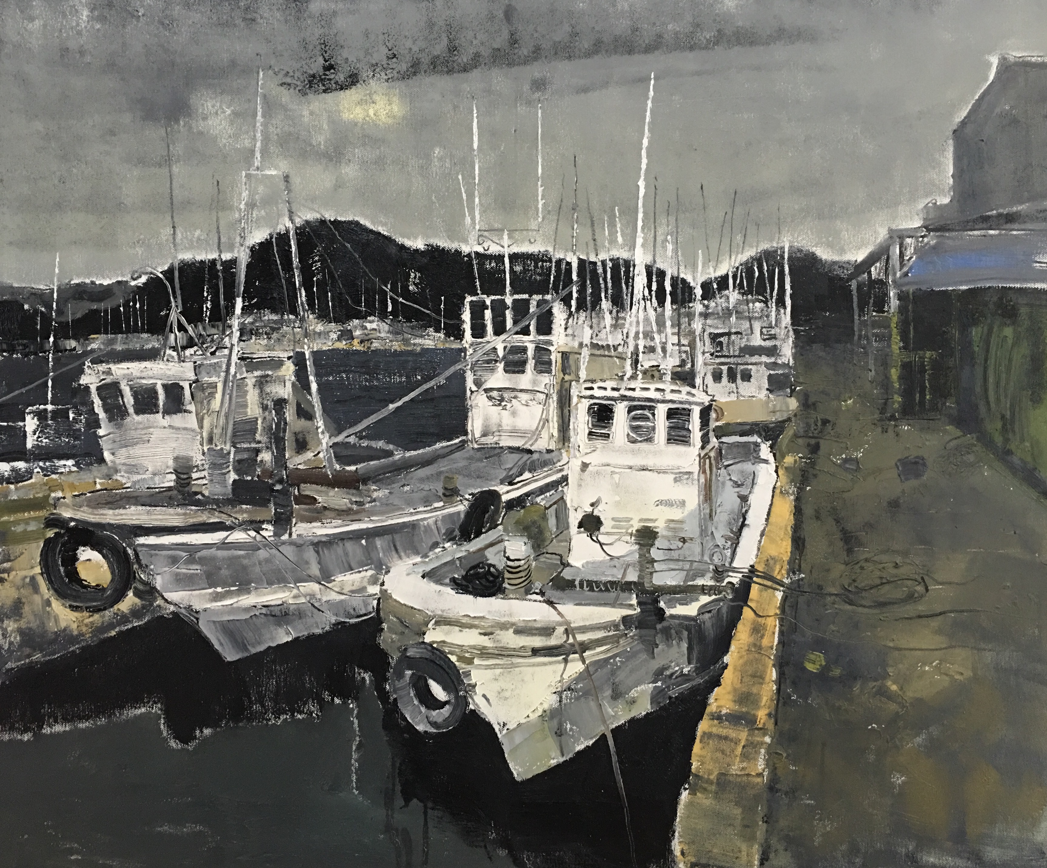 渔港系列八_布面油画_油画_宝甄网