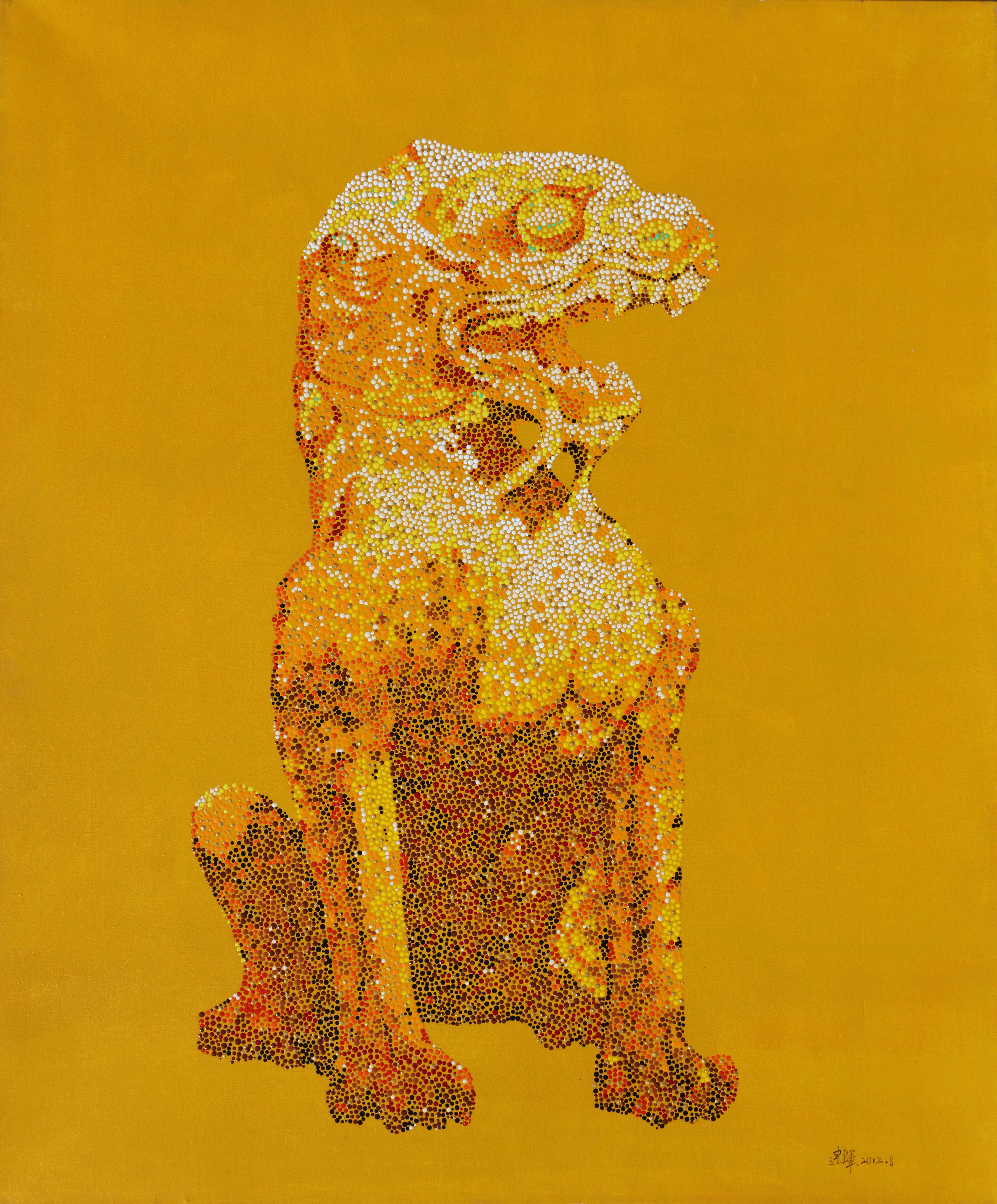 狮子_布面丙烯_油画_宝甄网