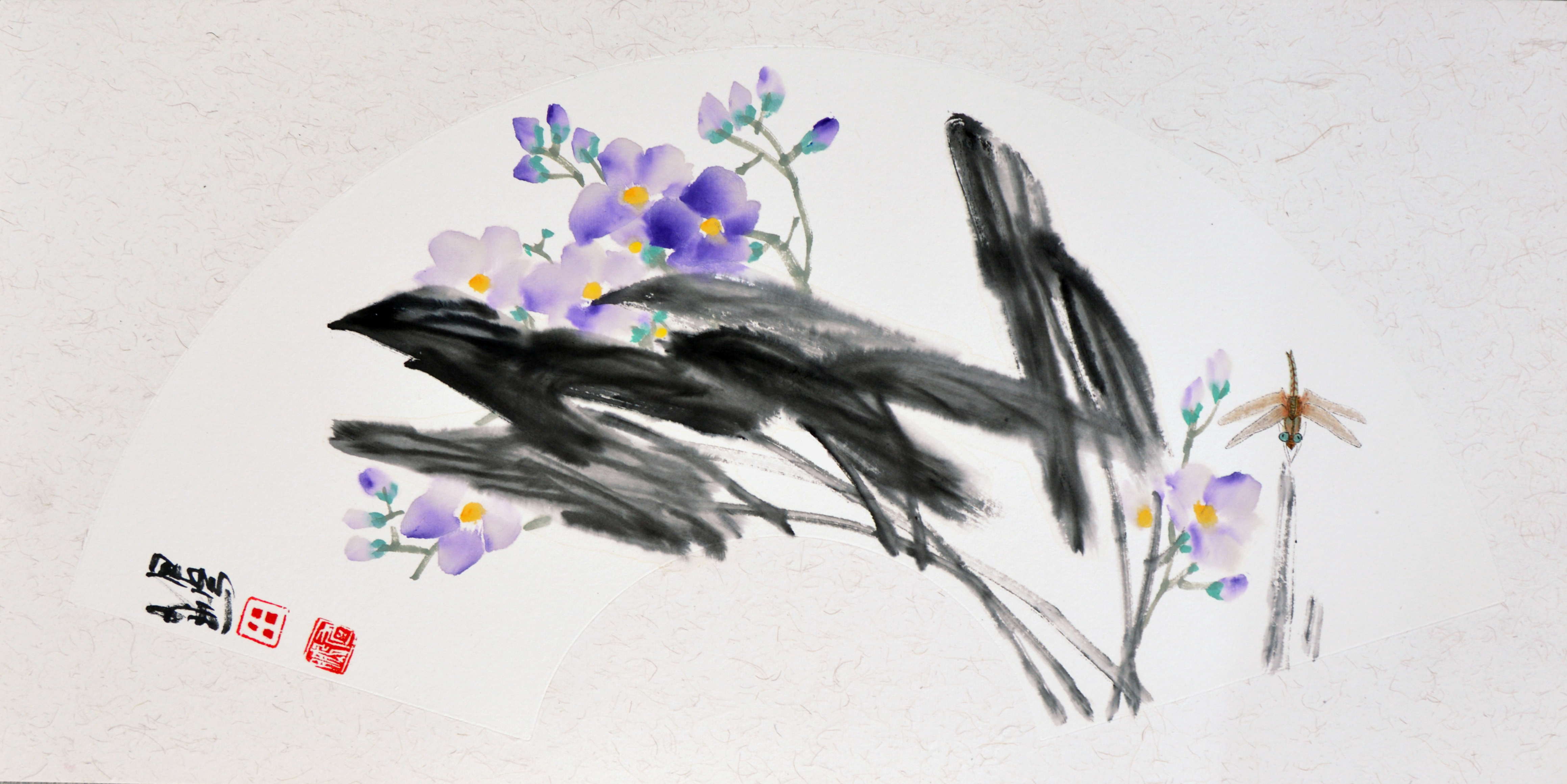 茨菰清风_纸本水墨_国画_宝甄网