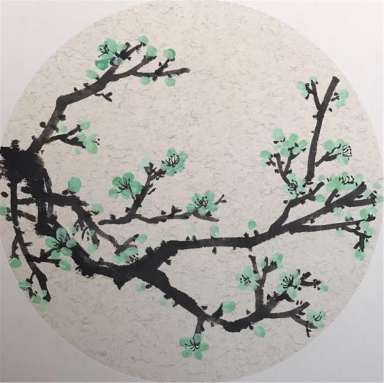 青梅_纸本水墨_国画_宝甄网