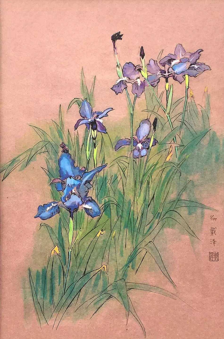 已售 鸢尾花   2017年 风景 数字版画 版次 23/199  63.0x42.