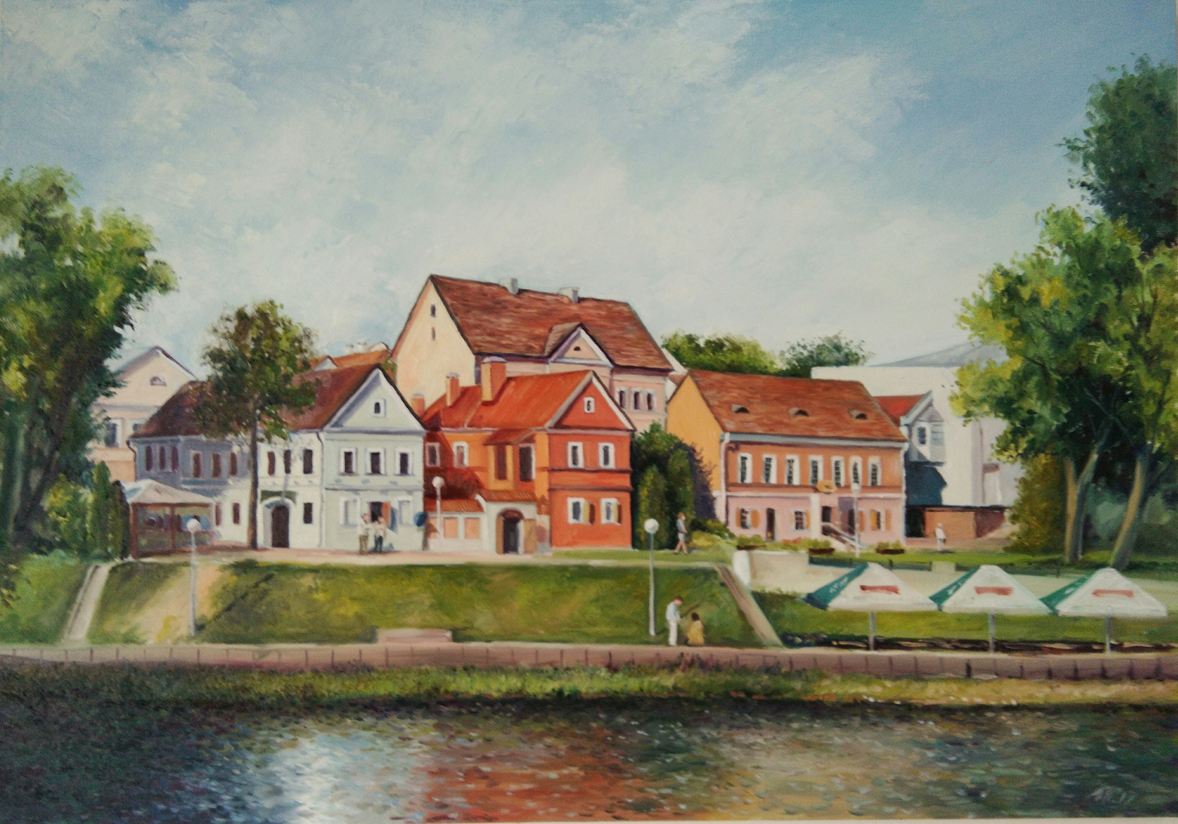 俄罗斯居民区_布面油画_油画_宝甄网