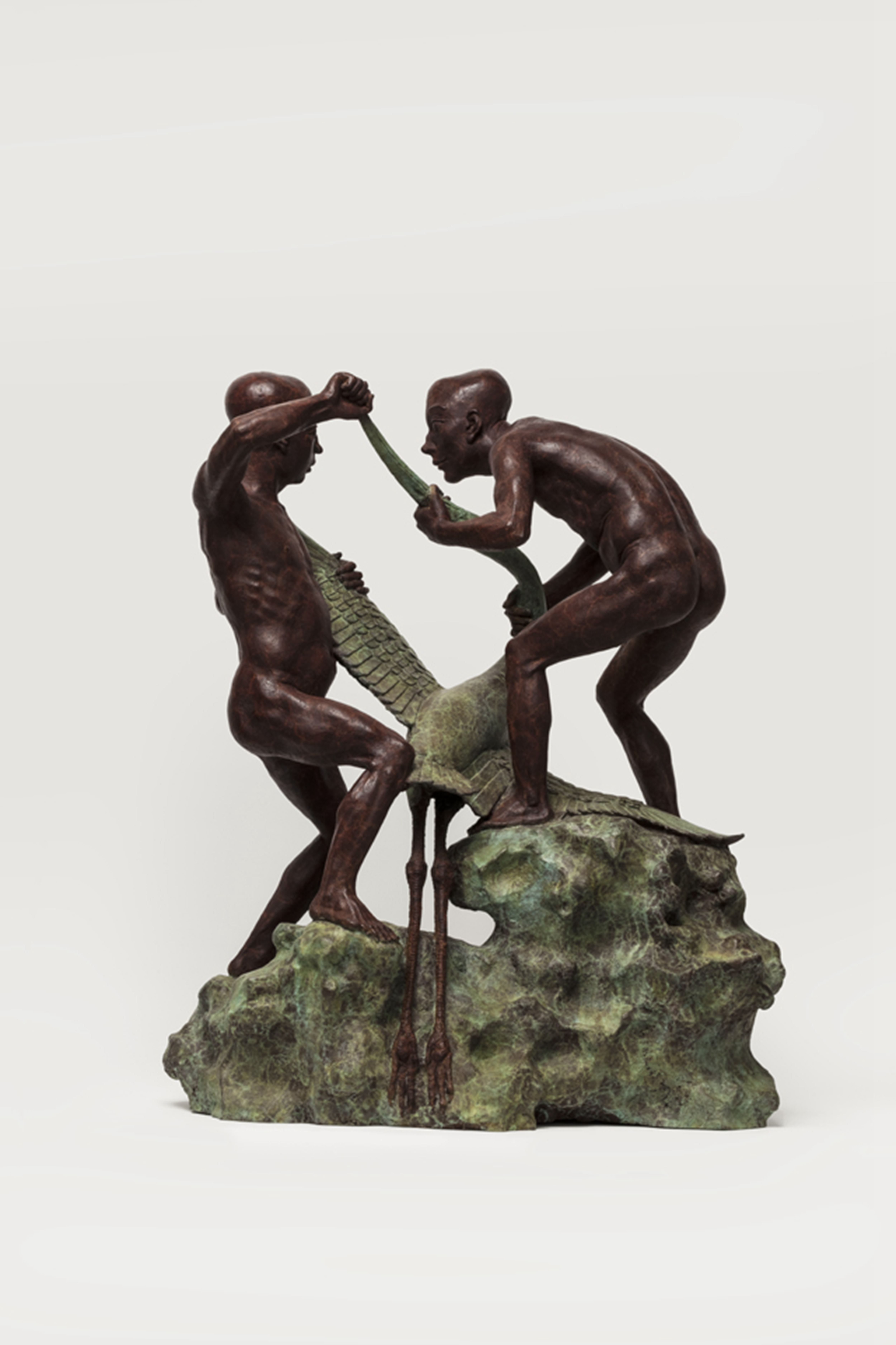 《擒鹤》_铜雕_雕塑_宝甄网