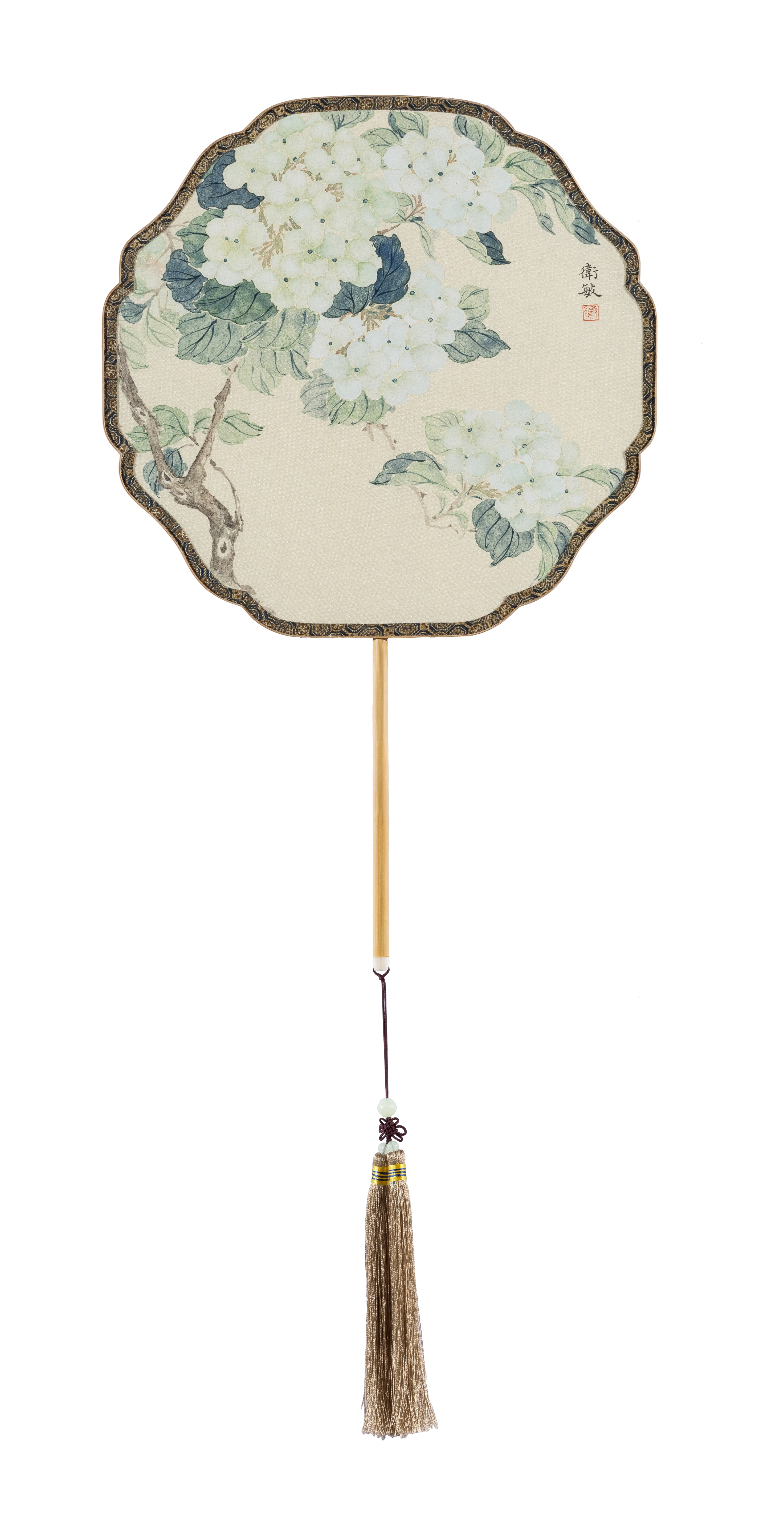 绣球-绢本团扇_绢本设色_国画_宝甄网