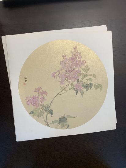 丁香_绢本设色_国画_宝甄网